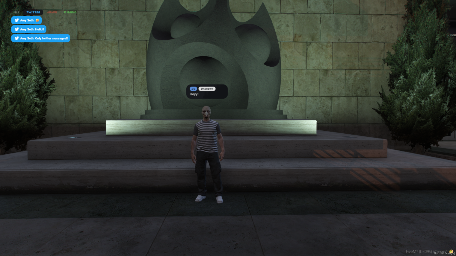 FiveM 3D chat bubbles rendered above player characters in Overflow Chat for immersive GTA V roleplay servers